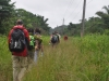 Marymount Students Hiking to a jungle farm. Photo: Kristina Owens